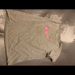 Nike pink swoosh t-shirt